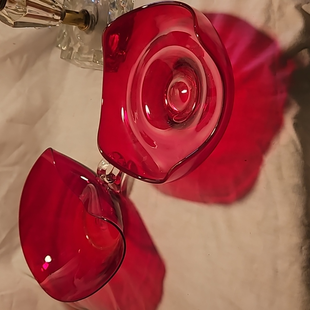 Red glass decor